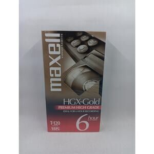 Maxell Blank HGX-Gold Premium T-120 VHS VCR Tape Sealed